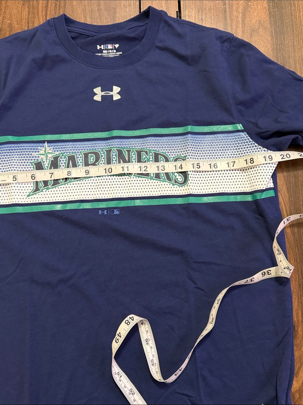 Mariner Heat gear Blue Tee Shirt Mens size Medium - Picture 5 of 6